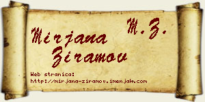 Mirjana Ziramov vizit kartica